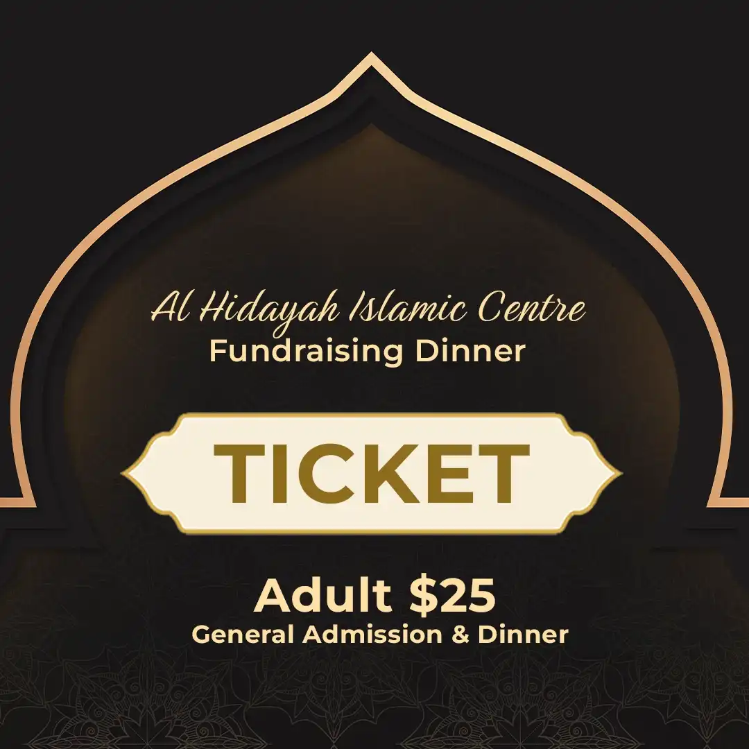 Al-Hidaya ticket Adult2 (2) Fundraising Dinner - (Male, Female) - Image 1