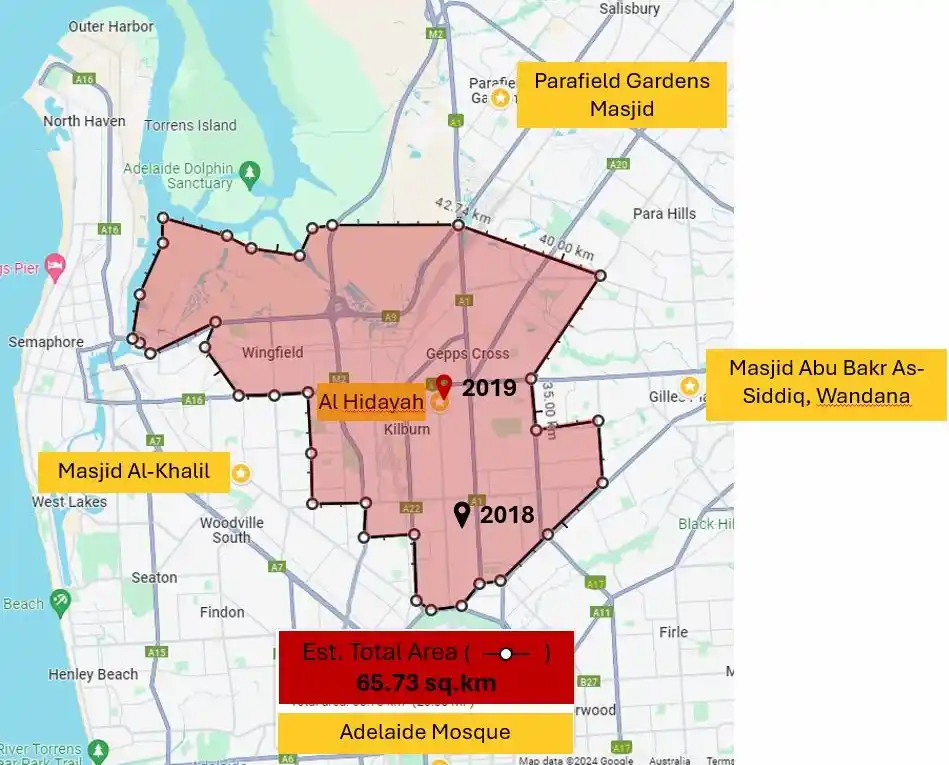 Map location Details of Al Hidayah Islamic Centre